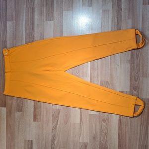 Vintage 70's bright orange stirrup pants